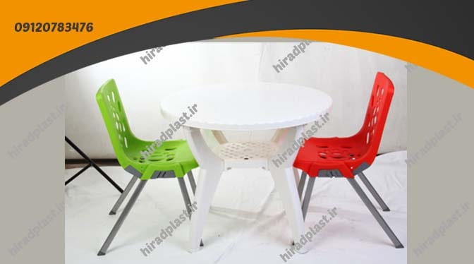 میز و صندلی پلاستیکی گرد 