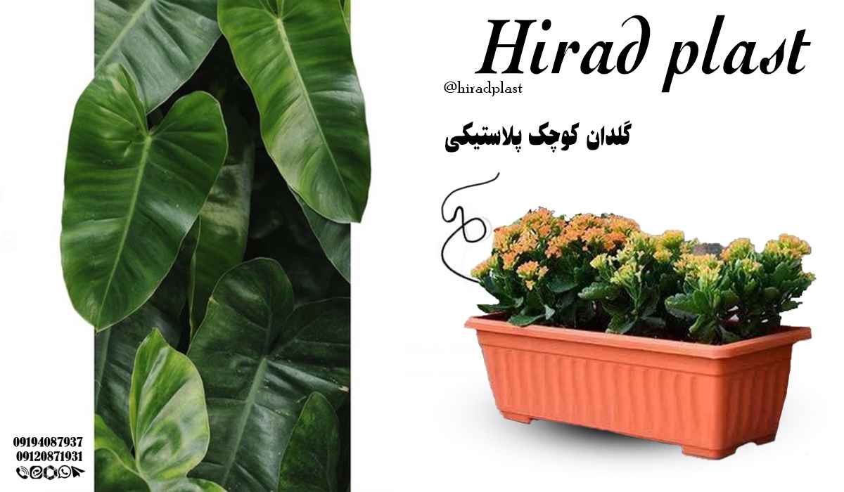 گلدان پلاستیکی کوچک مستطیلی