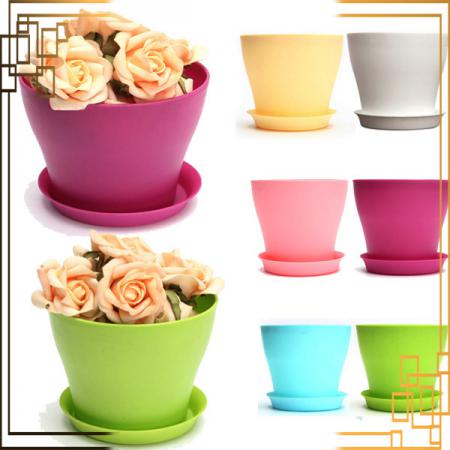 بهترین مدل های گلدان پلاستیکی رنگی کوچک