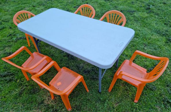 پخش مستقیم میز پلاستیکی 6 نفره