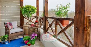 گلدان پلاستیکی تراس