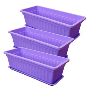 گلدان پلاستیکی رنگی مستطیلی