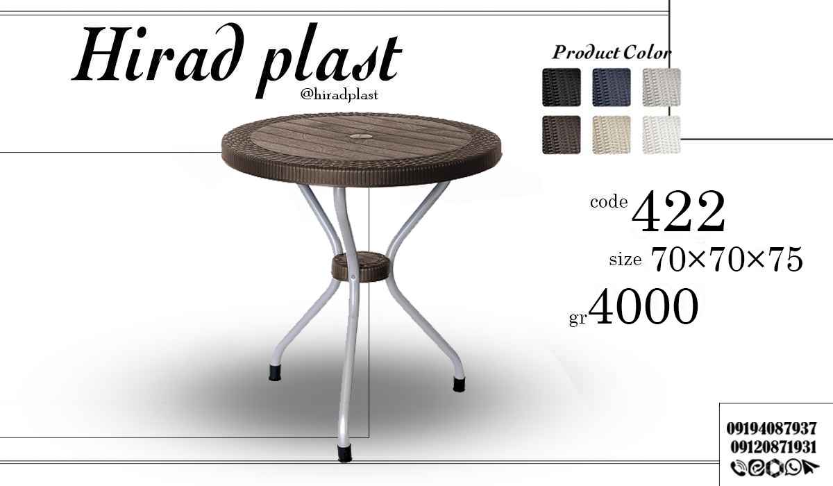 میز گرد حصیری