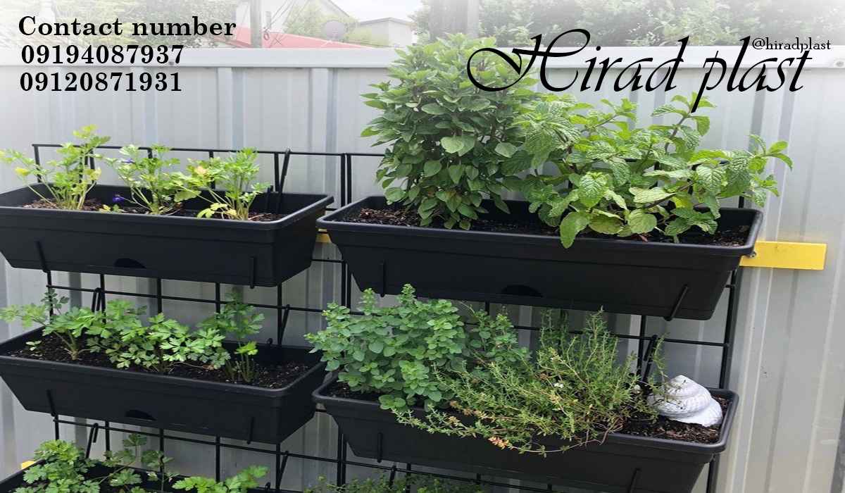 گلدان مستطیلی پلاستیکی