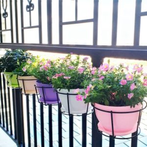 گلدان پلاستیکی نرده ای بزرگ