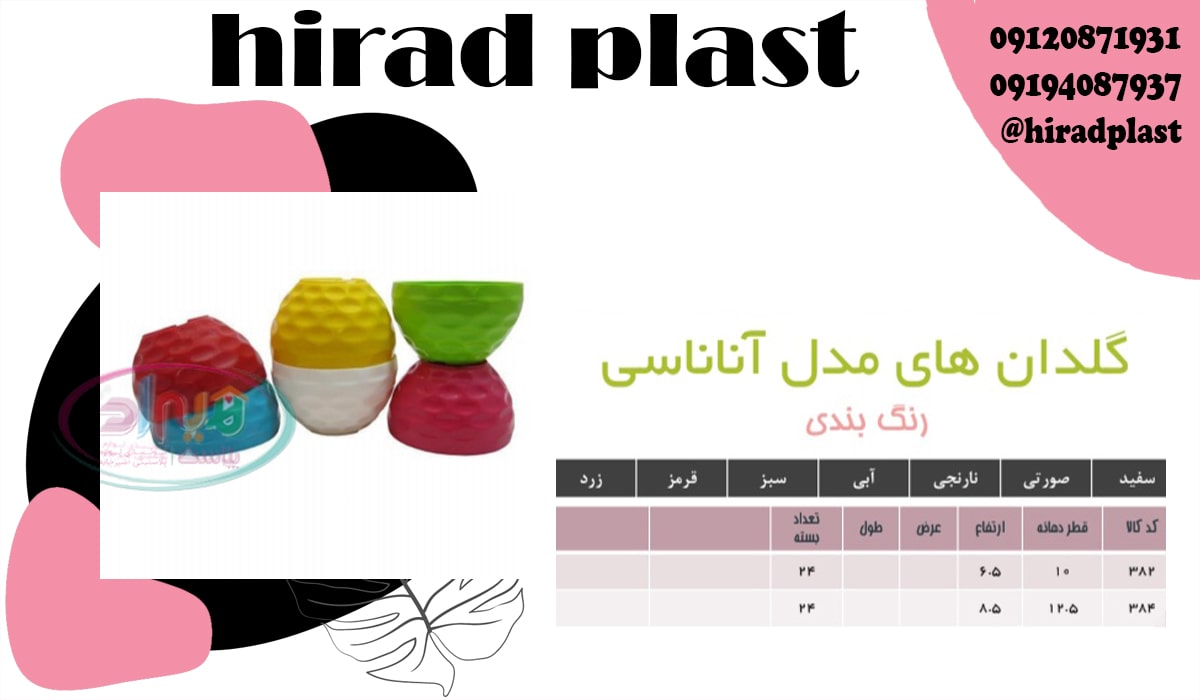 گلدان پلاستیکی آپارتمانی اناناسی