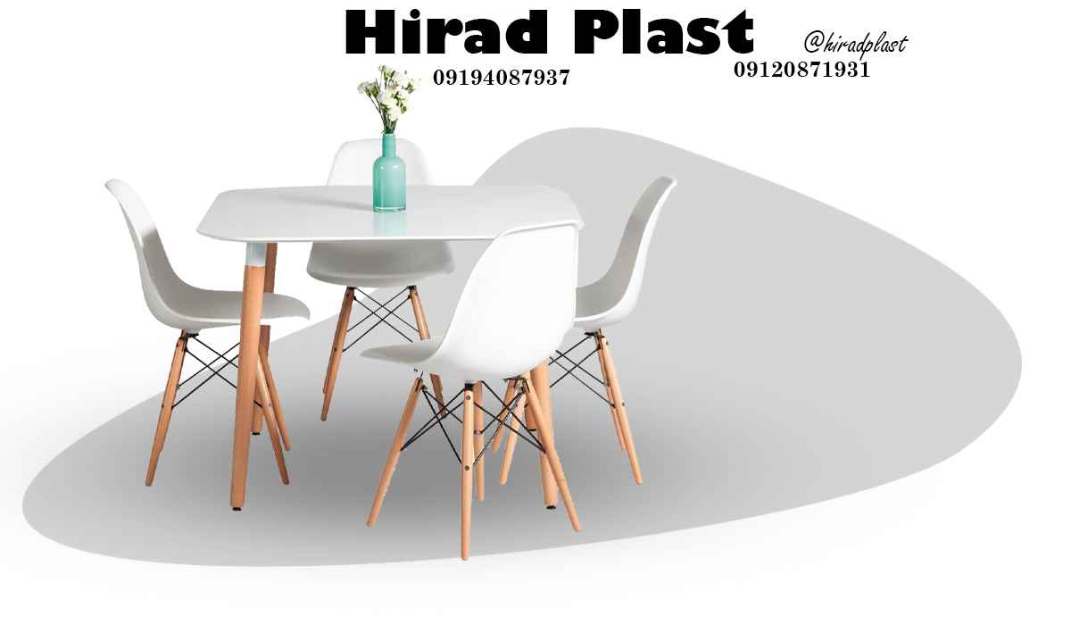 میز و صندلی پایه چوبی