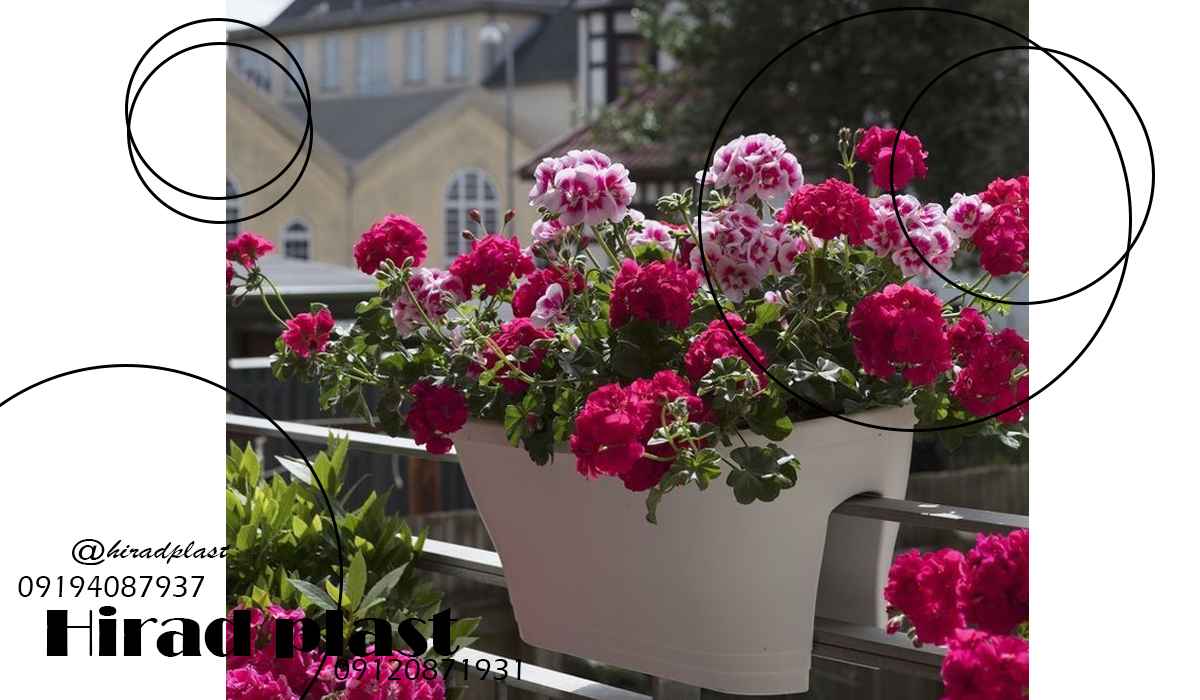 گلدان پلاستیکی تراسی