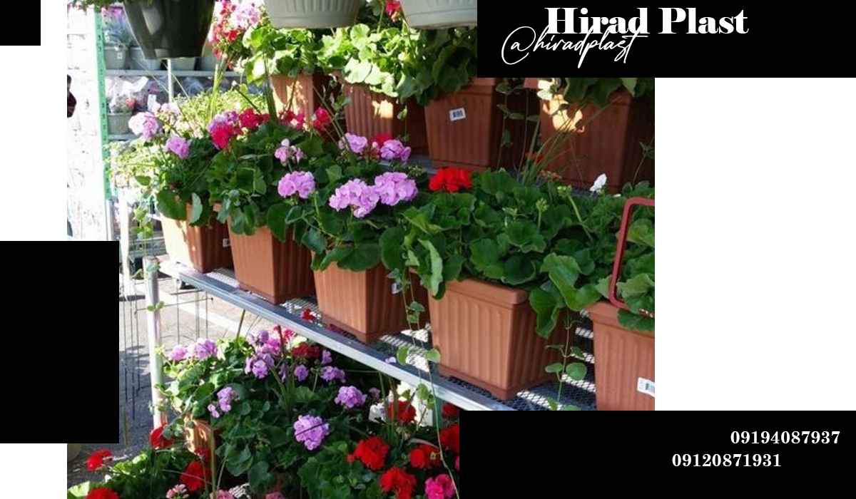 گلدان پلاستیکی مربع