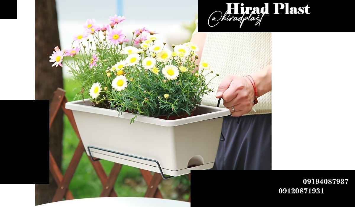گلدان پلاستیکی مستطیلی