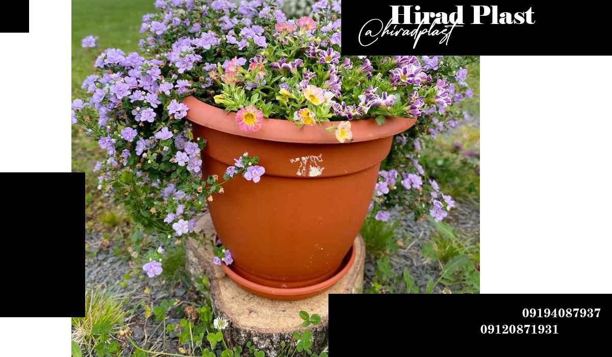 گلدان پلاستیکی گرد