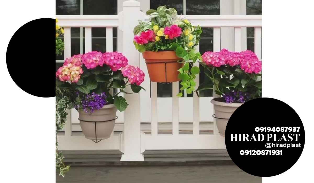 گلدان پلاستیکی تراسی