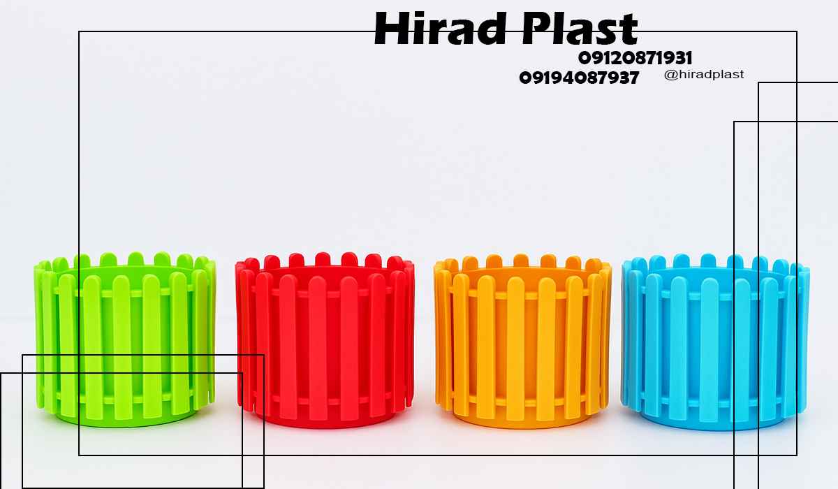 گلدان گرد پلاستیکی