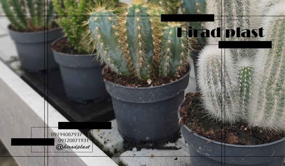 گلدان پلاستیکی مشکی